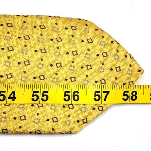 Robert Talbott Best of Class T Tie Square Geometric Gold Yellow Silk Nordstrom - Picture 8 of 10